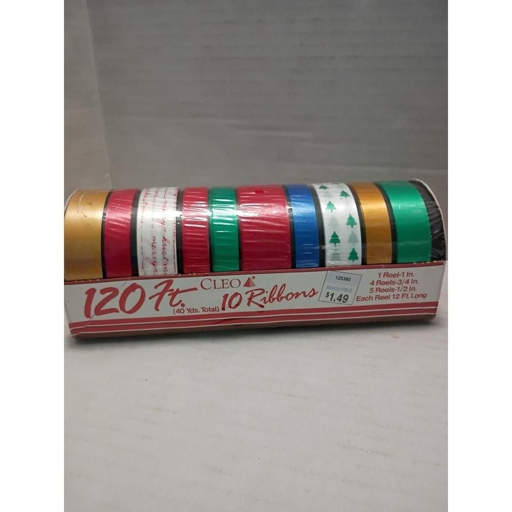 Vintage Cleo Gift Ribbon Set Contains Unopened Curling Ribbon & Unopened Ribbon - Picture 2 of 6